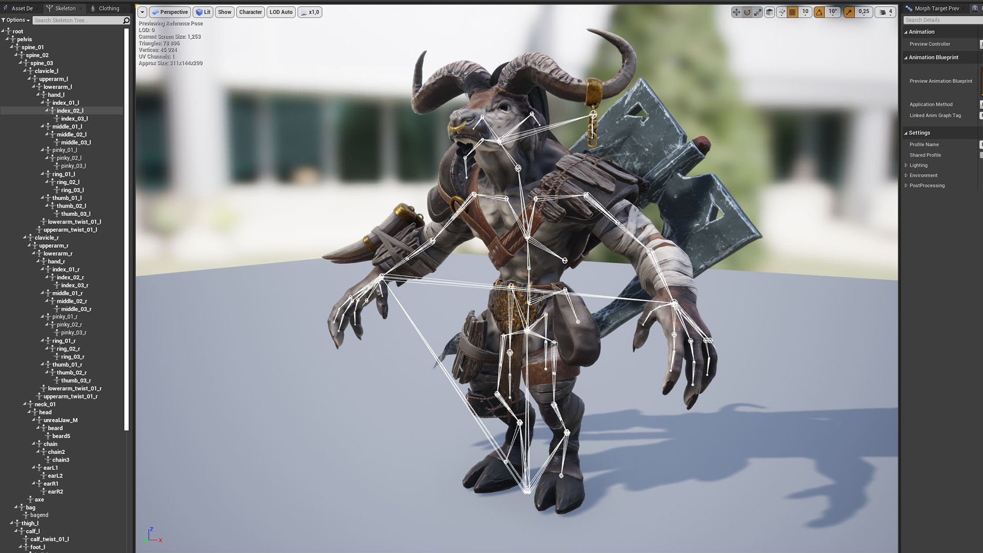 Minotaur fantasy Bull Low-poly 3D model_15
