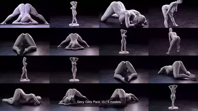Sexy Girls Pack 10 3D Model Collection