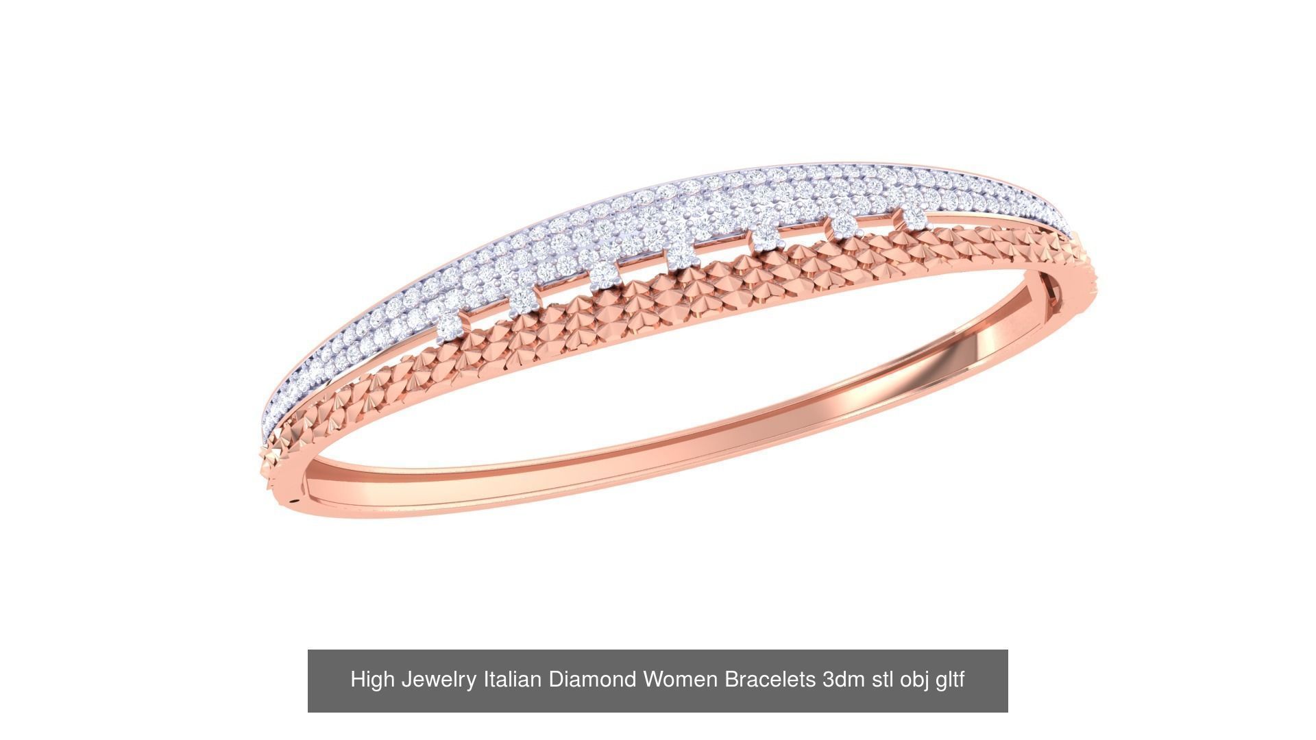50  High Jewelry Italian Diamond Women Bracelets 3D Model Collection_41