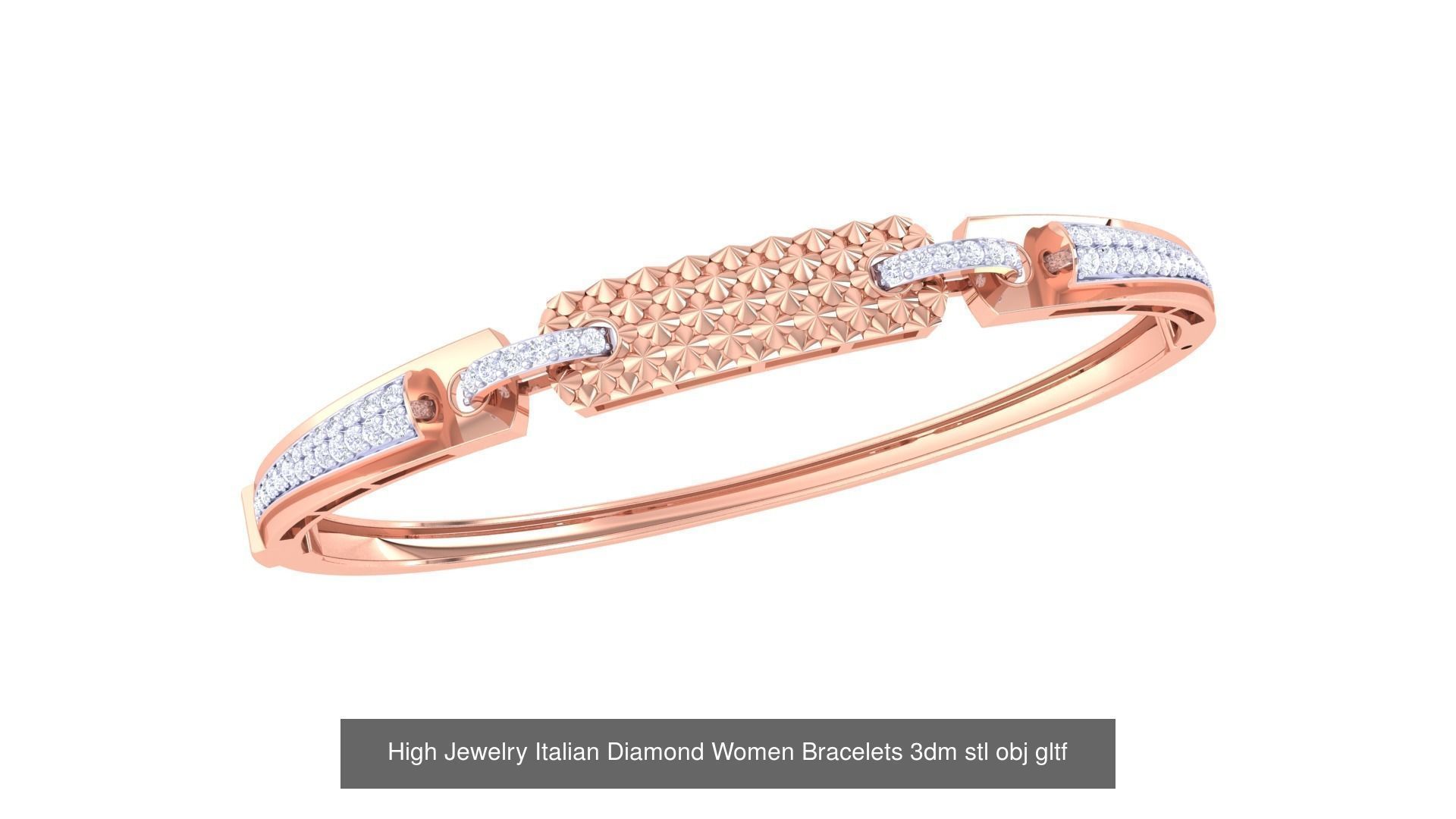 50  High Jewelry Italian Diamond Women Bracelets 3D Model Collection_54