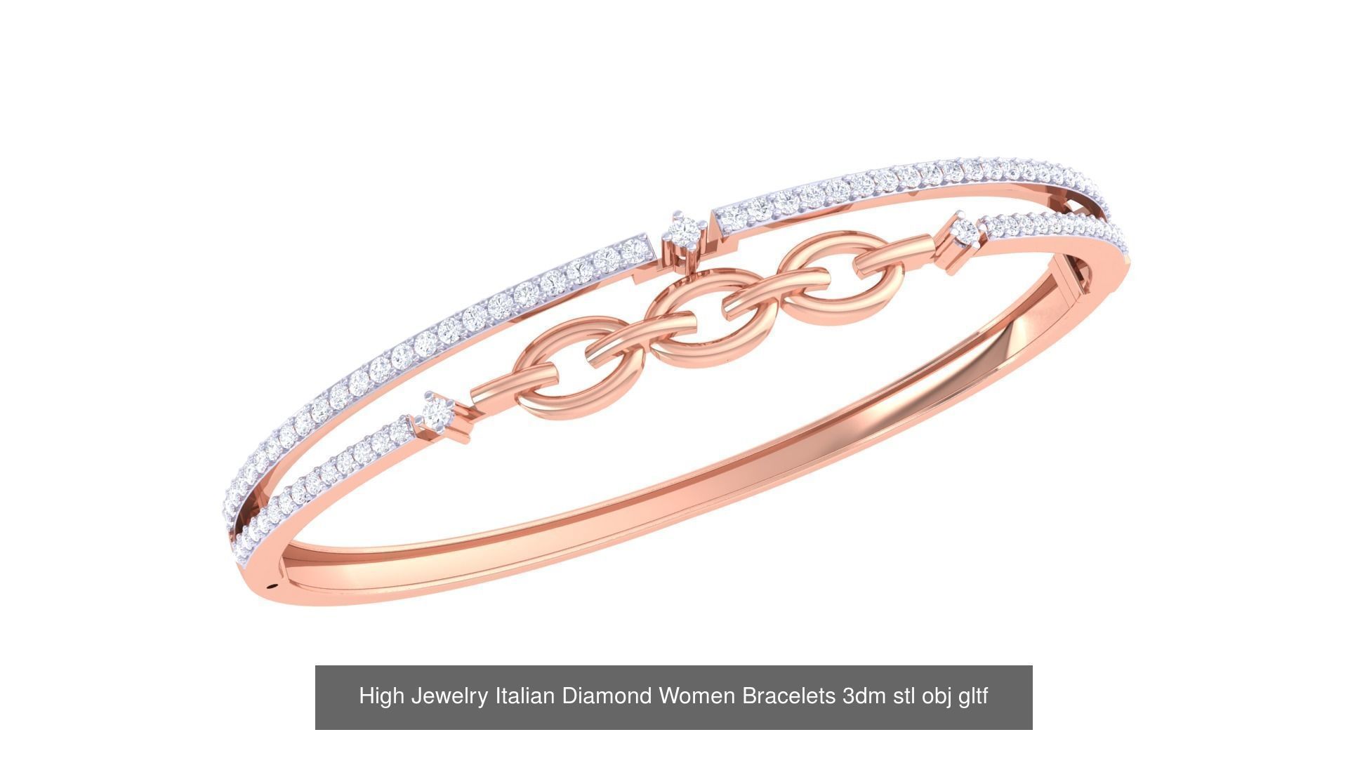 50  High Jewelry Italian Diamond Women Bracelets 3D Model Collection_46