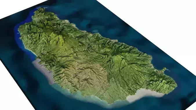Dominica Island 3D Model