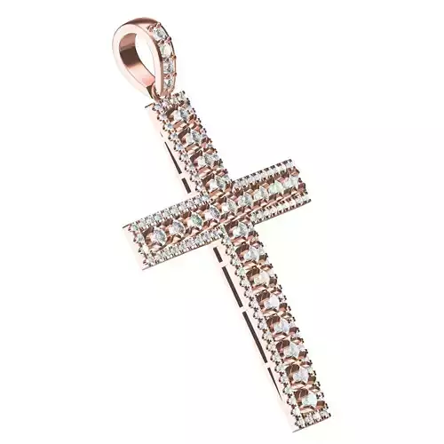 Unique Diamond Cross Pendant