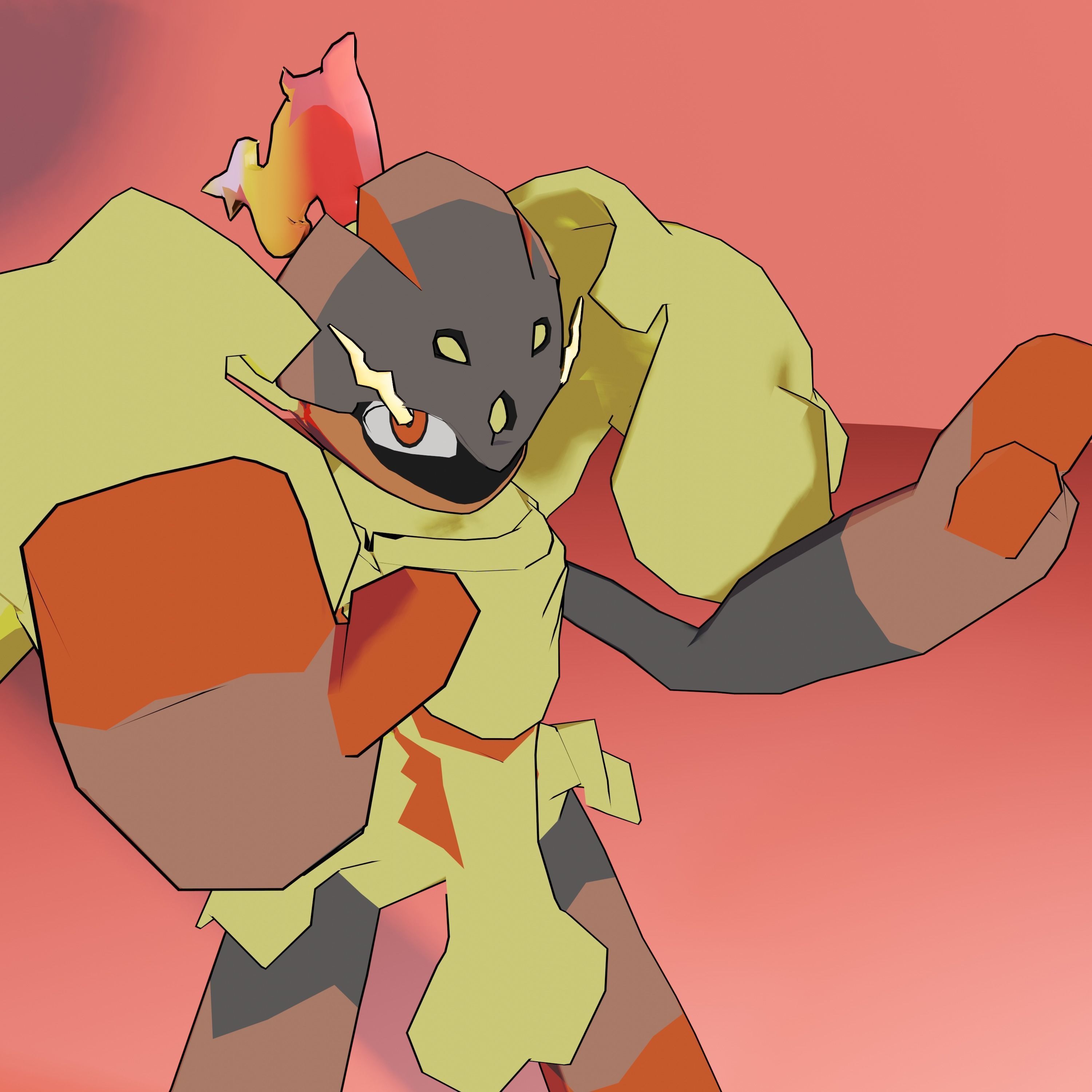 Pokemon Violet and Scarlet - Armarouge  3D model_1