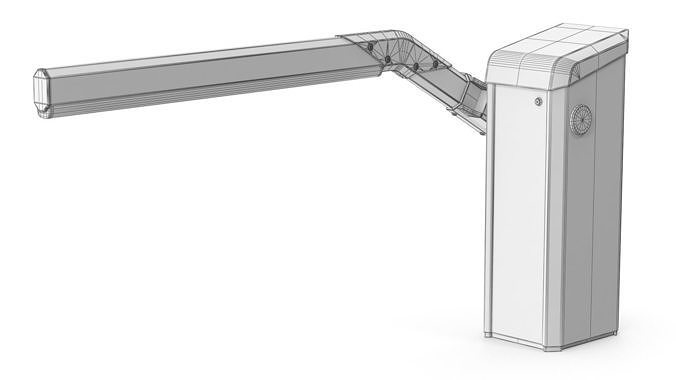 Parking Barrier Low-poly 3D model 7