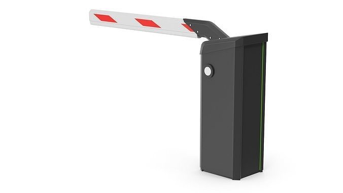 Parking Barrier Low-poly 3D model 3