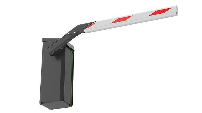 Parking Barrier Low-poly 3D model 6