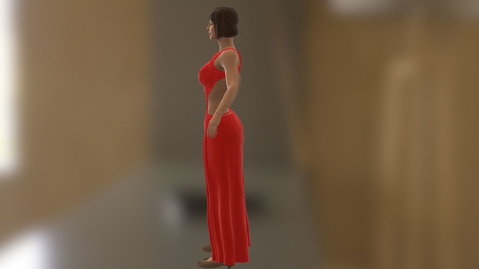 Bryce Dallas Howard  Low-poly 3D model_4