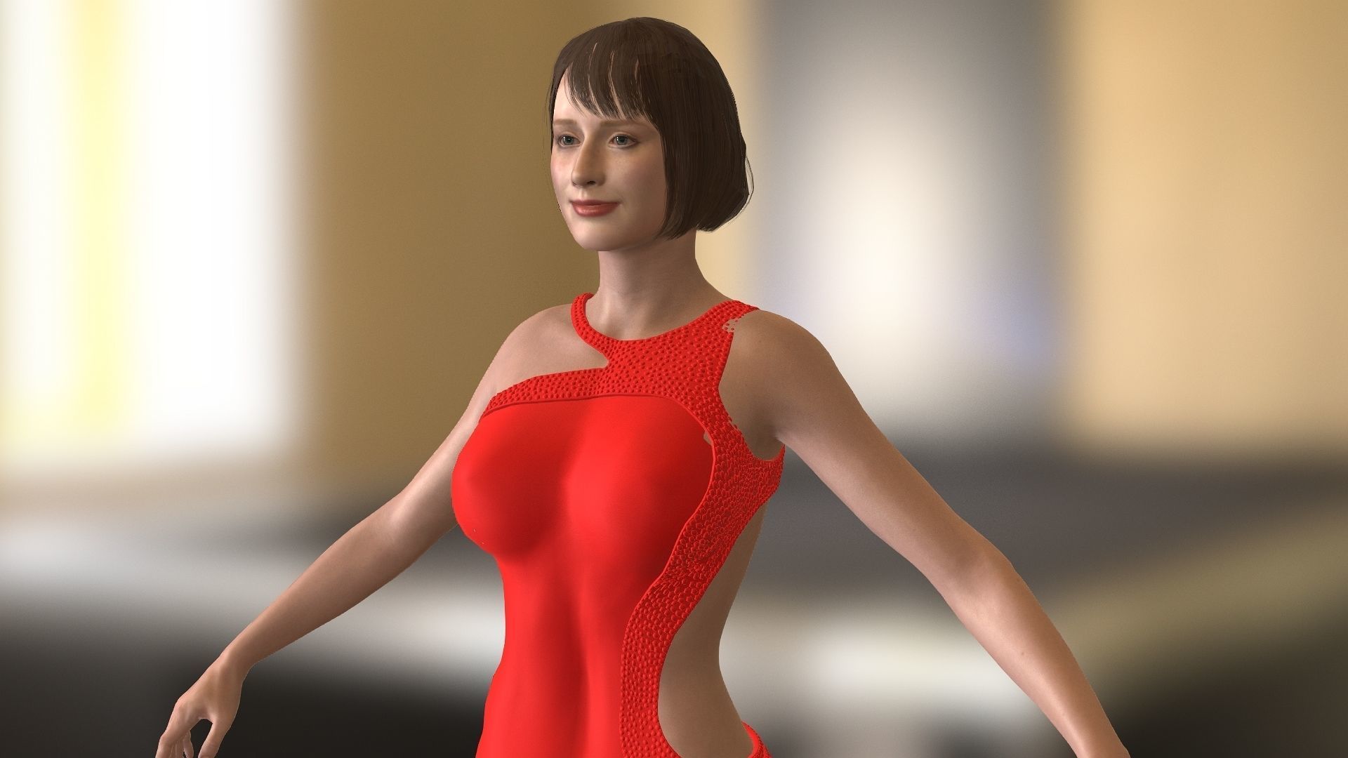 Bryce Dallas Howard  Low-poly 3D model_23