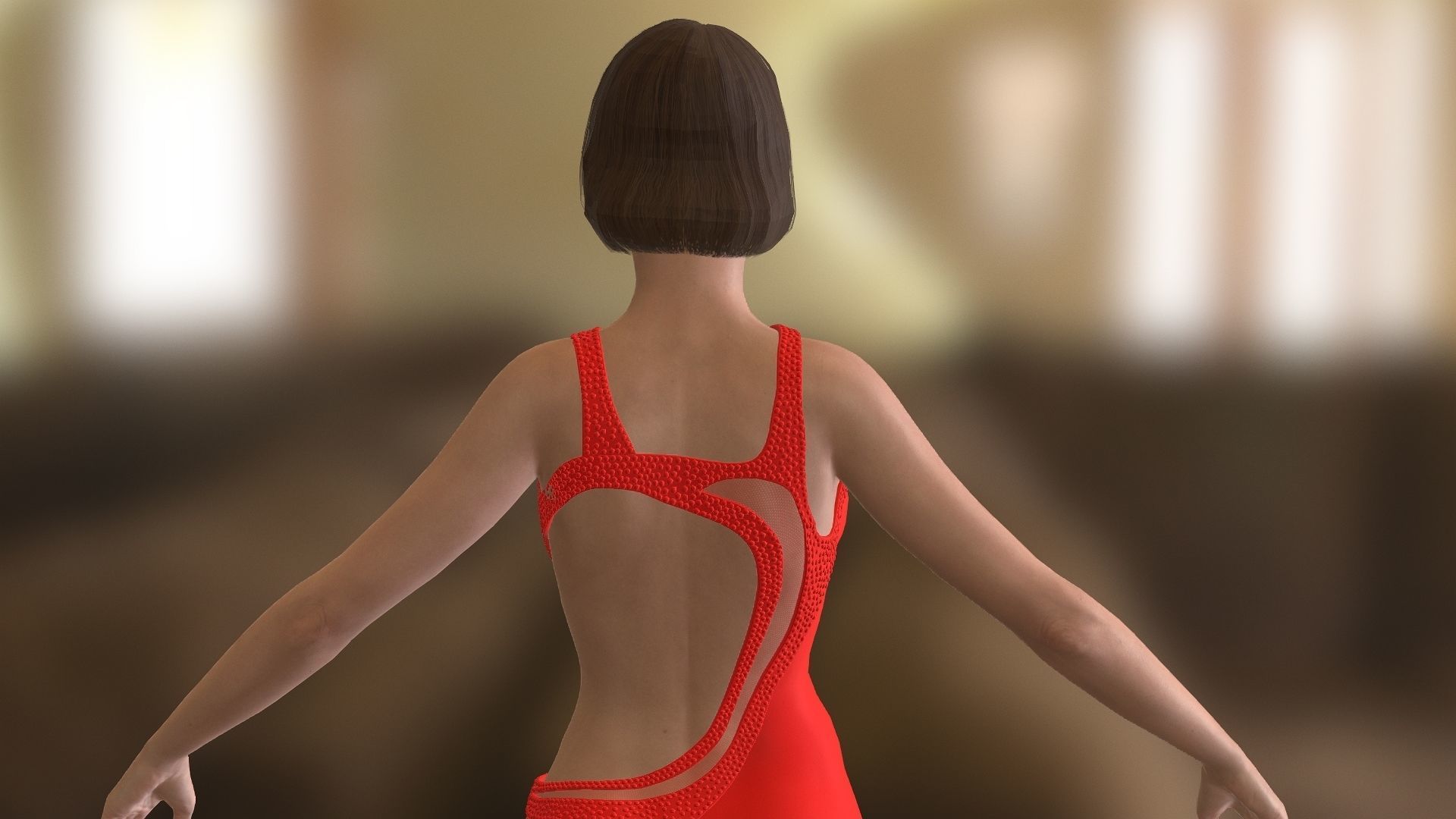 Bryce Dallas Howard  Low-poly 3D model_15