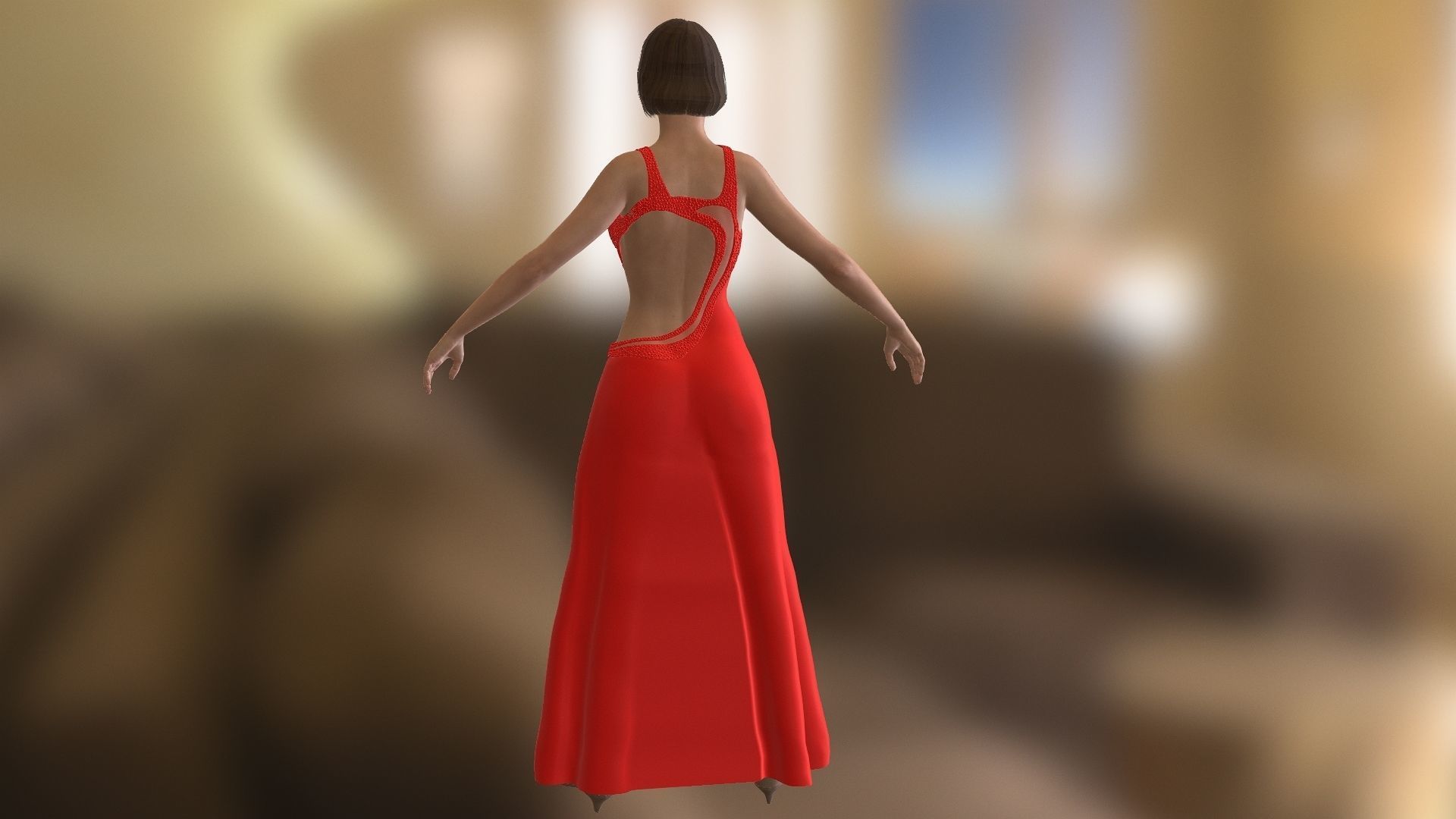 Bryce Dallas Howard  Low-poly 3D model_3