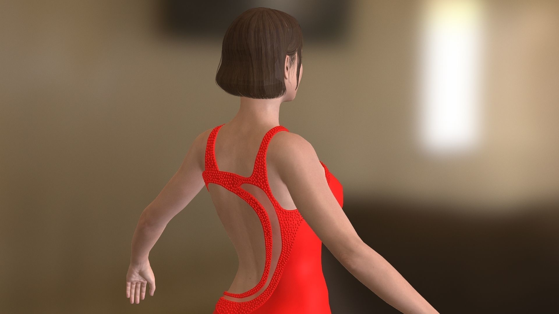 Bryce Dallas Howard  Low-poly 3D model_12