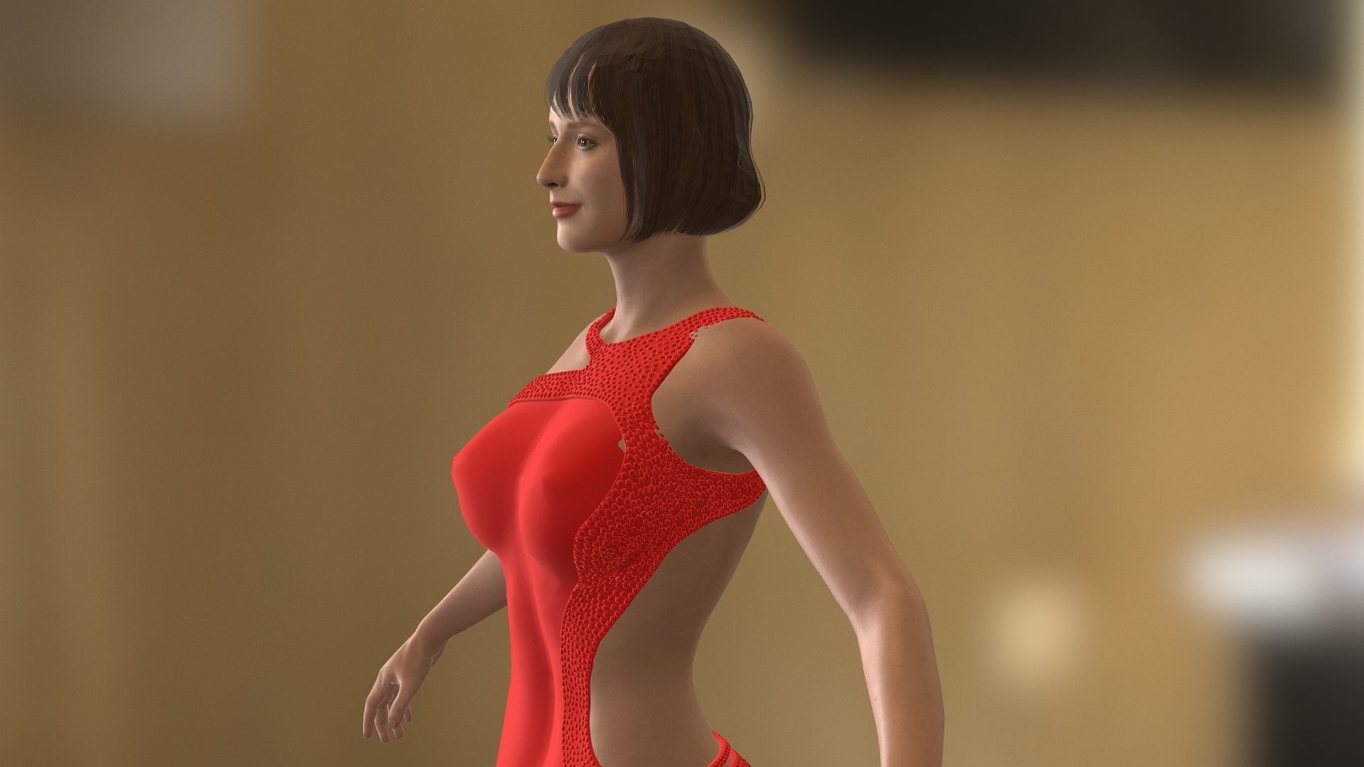 Bryce Dallas Howard  Low-poly 3D model_21