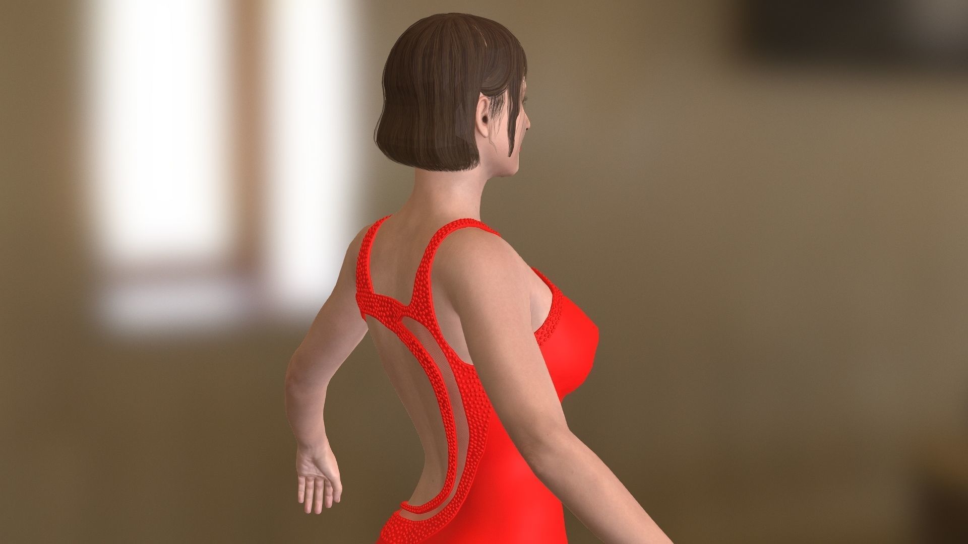 Bryce Dallas Howard  Low-poly 3D model_11