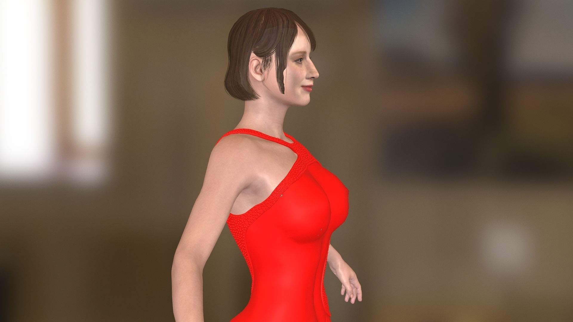 Bryce Dallas Howard  Low-poly 3D model_8