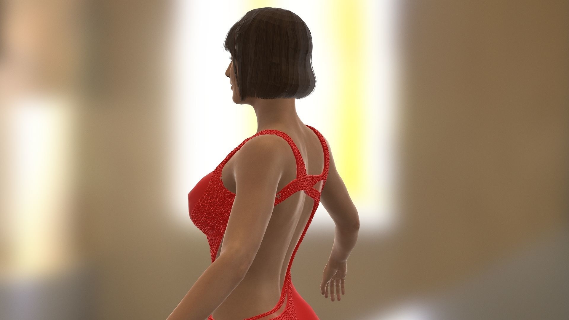 Bryce Dallas Howard  Low-poly 3D model_18