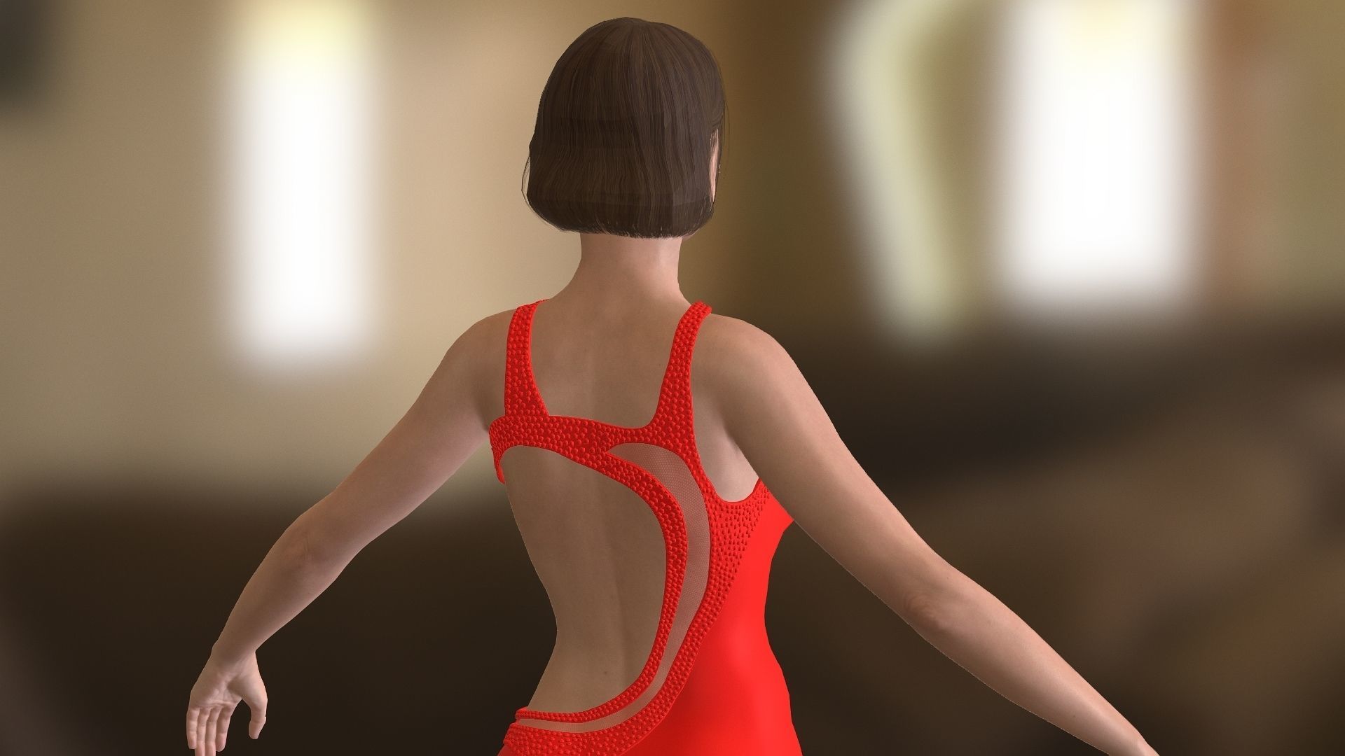 Bryce Dallas Howard  Low-poly 3D model_13