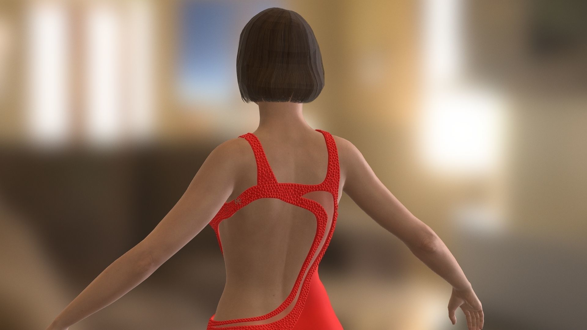 Bryce Dallas Howard  Low-poly 3D model_16