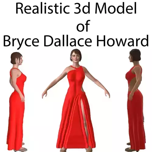 Bryce Dallas Howard  Low-poly 3D model