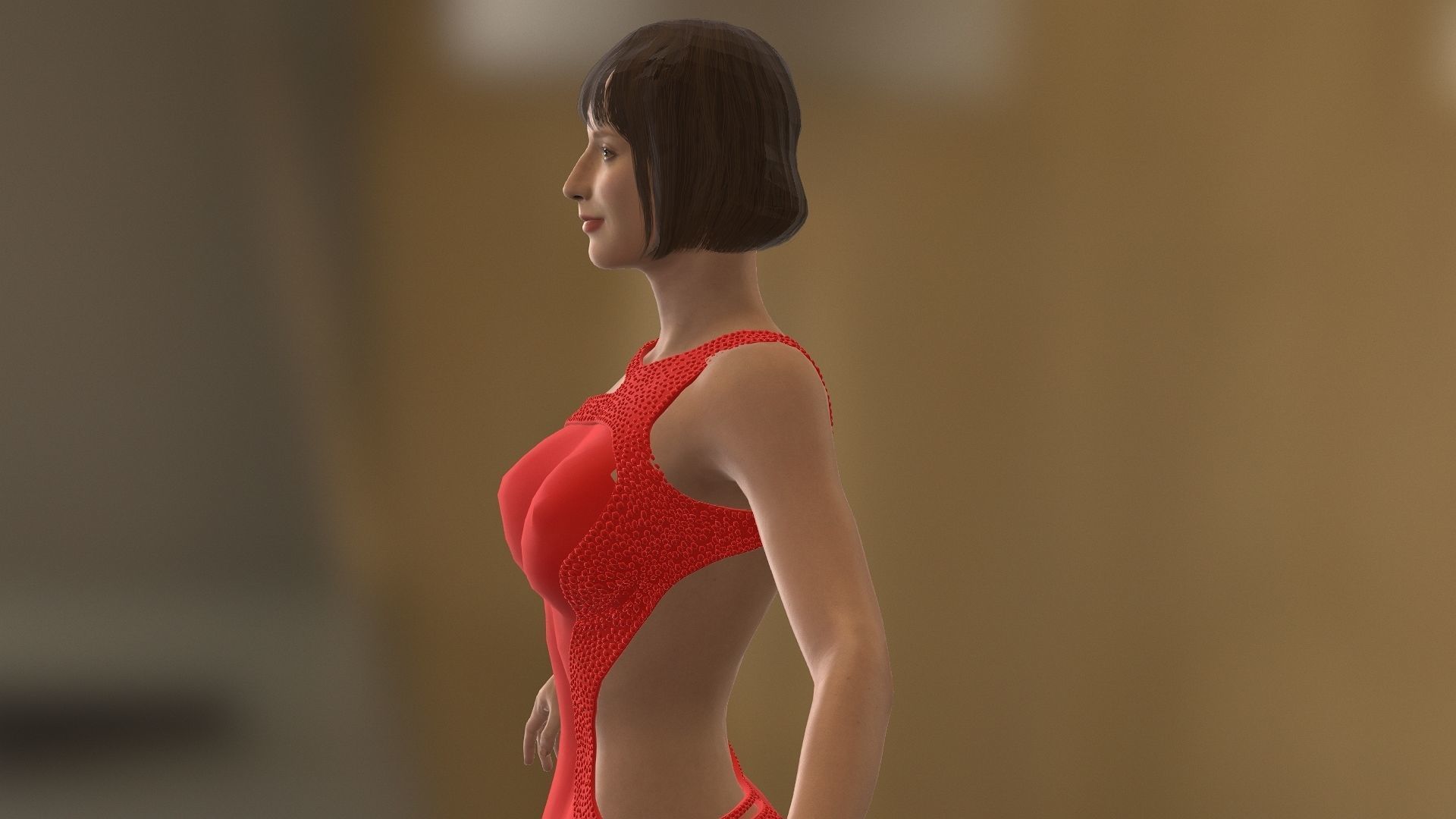 Bryce Dallas Howard  Low-poly 3D model_20