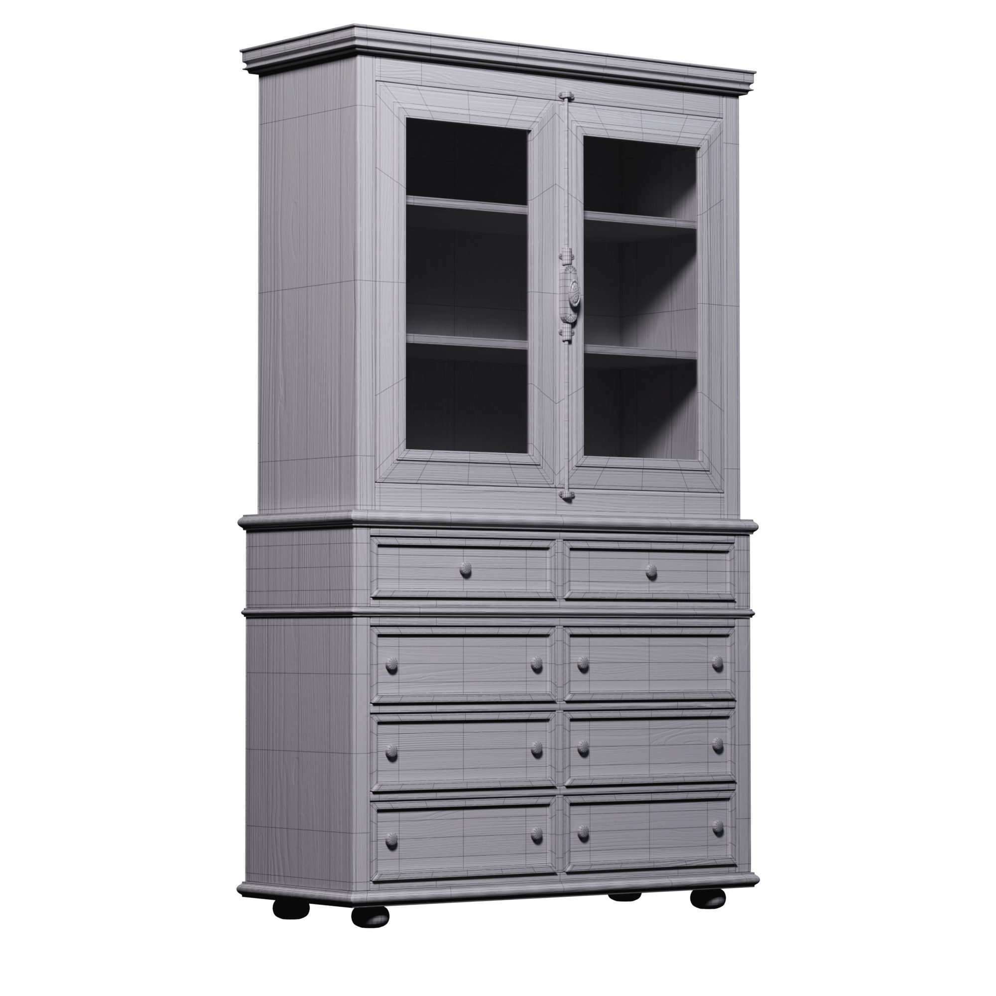 Heath Oak Cabinet 3D model_3