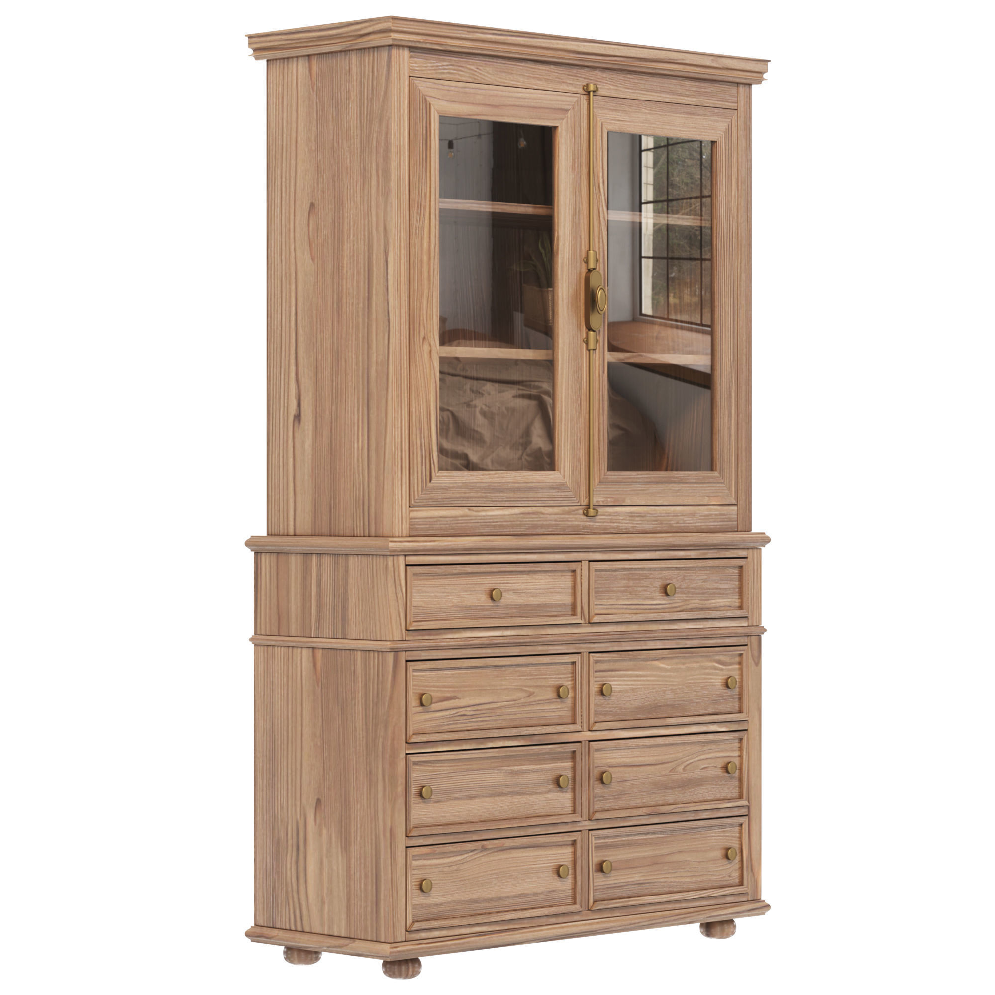 Heath Oak Cabinet 3D model_1