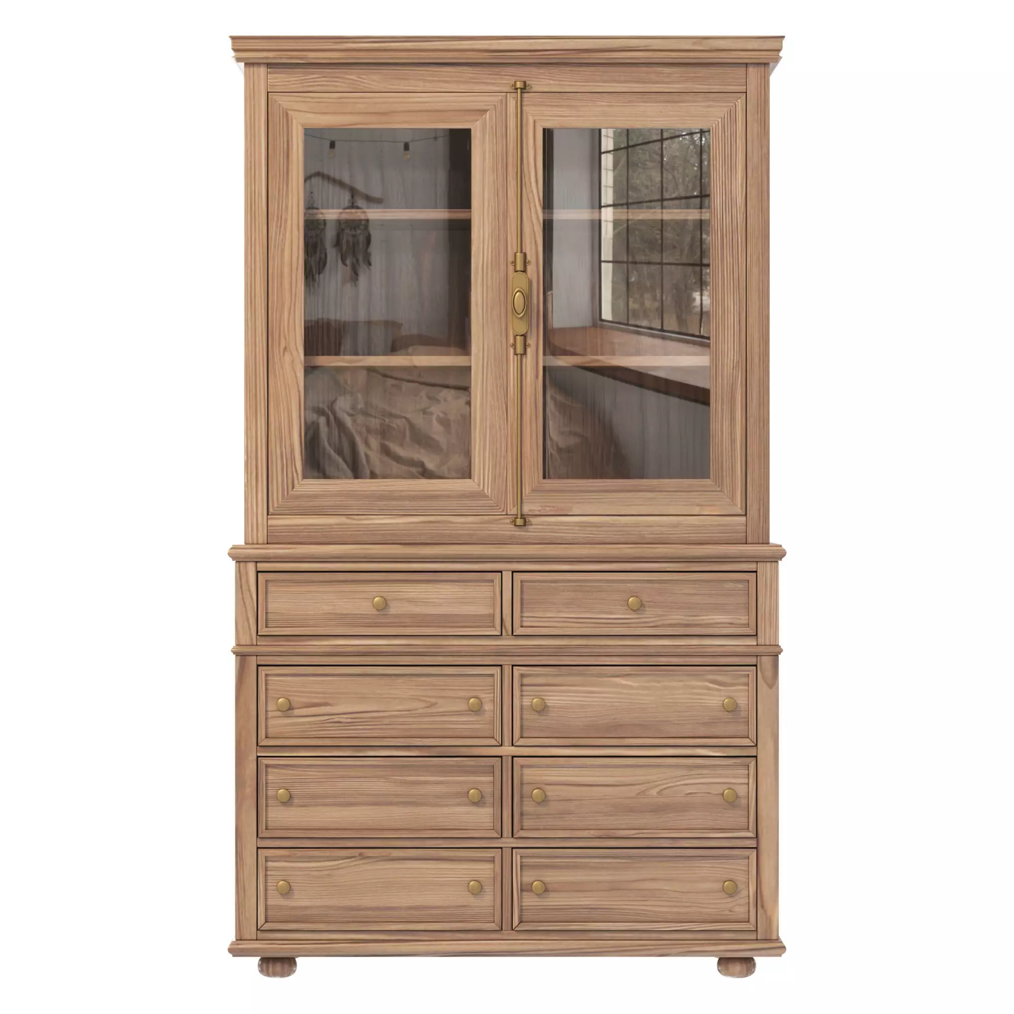 Heath Oak Cabinet 3D model_0