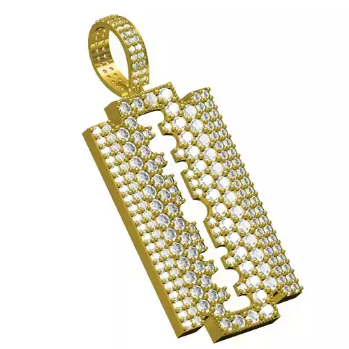 Razor Blade Diamond Pendant