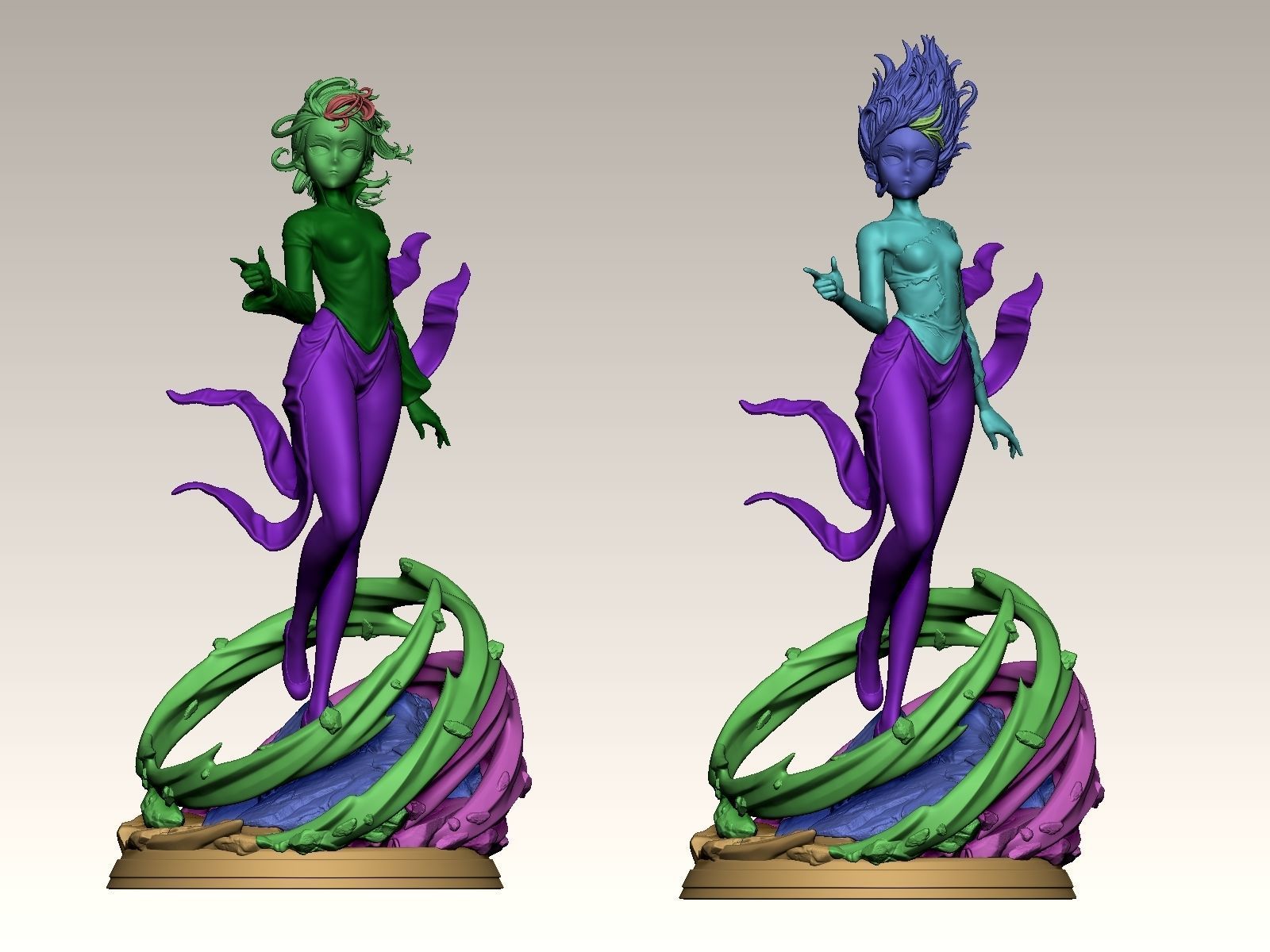 Tatsumaki Statue 230mm - One-Punch Man 3D print model_6