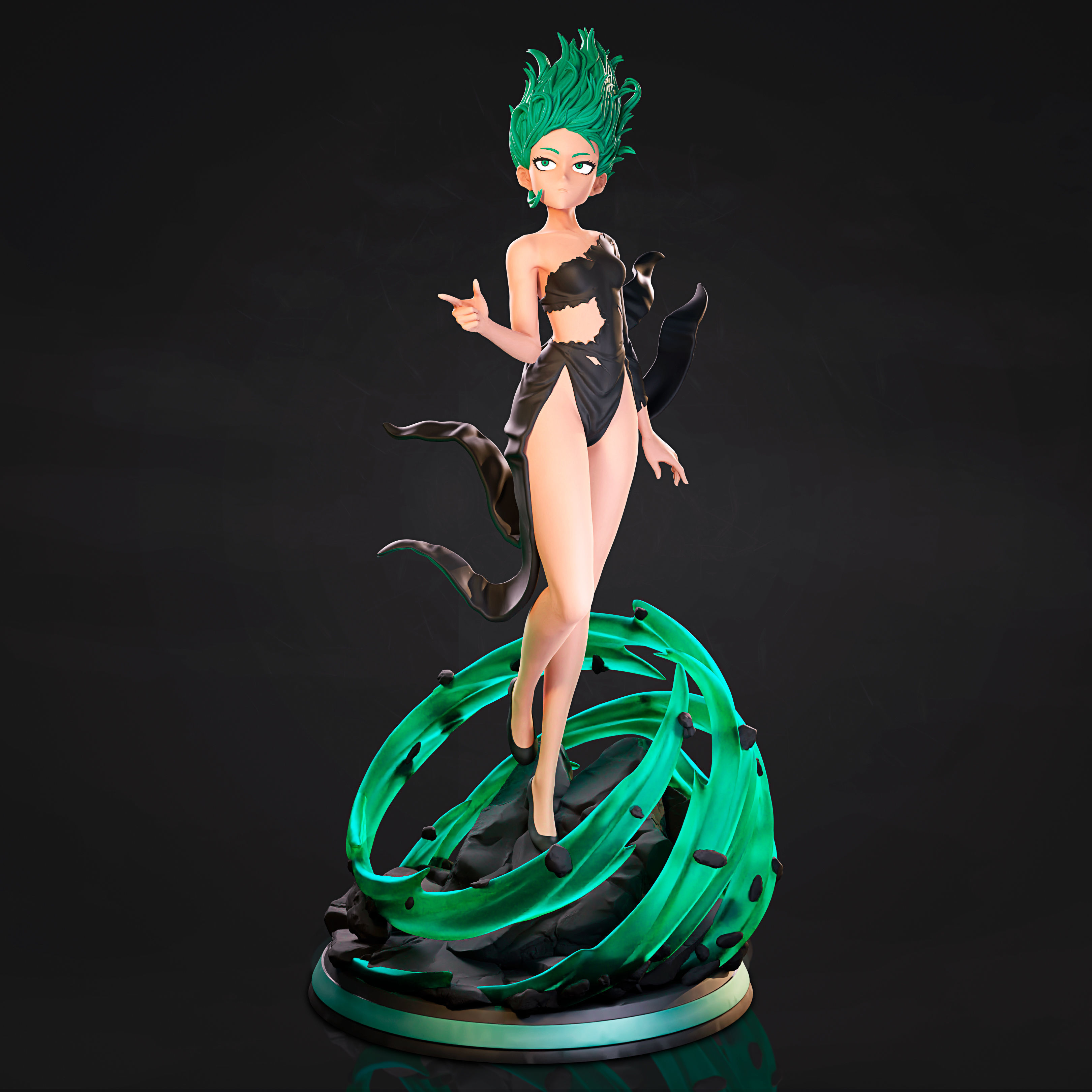 Tatsumaki Statue 230mm - One-Punch Man 3D print model_2