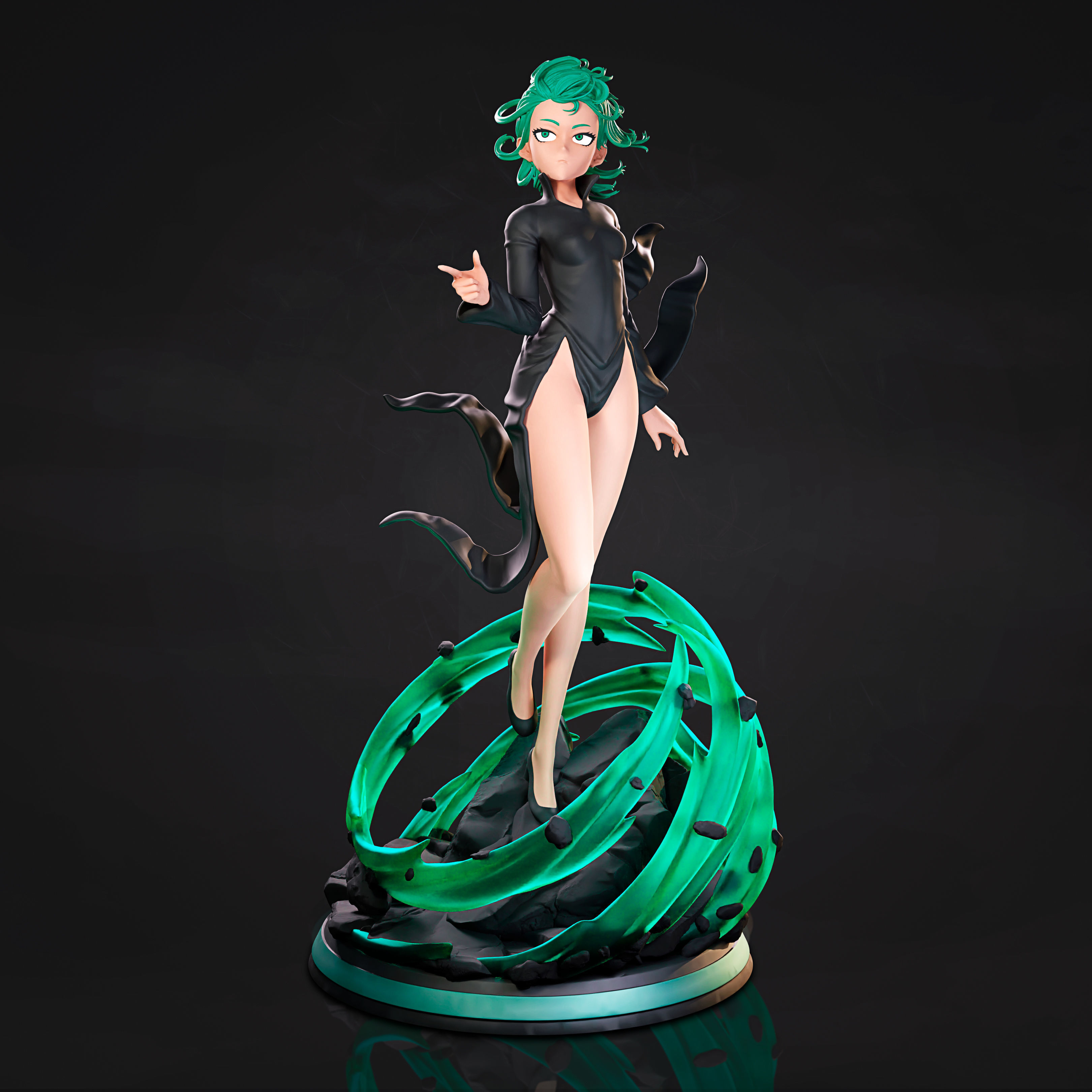 Tatsumaki Statue 230mm - One-Punch Man 3D print model_1