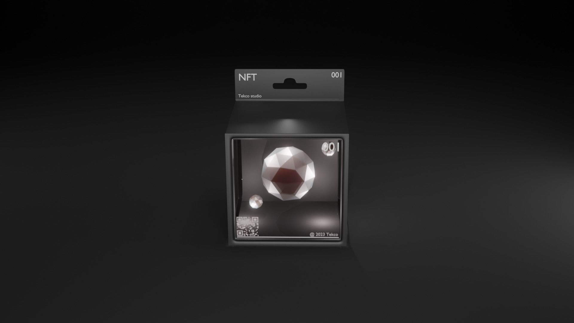 NFT BOX template for Blender 3D model Free low-poly 3D model_1