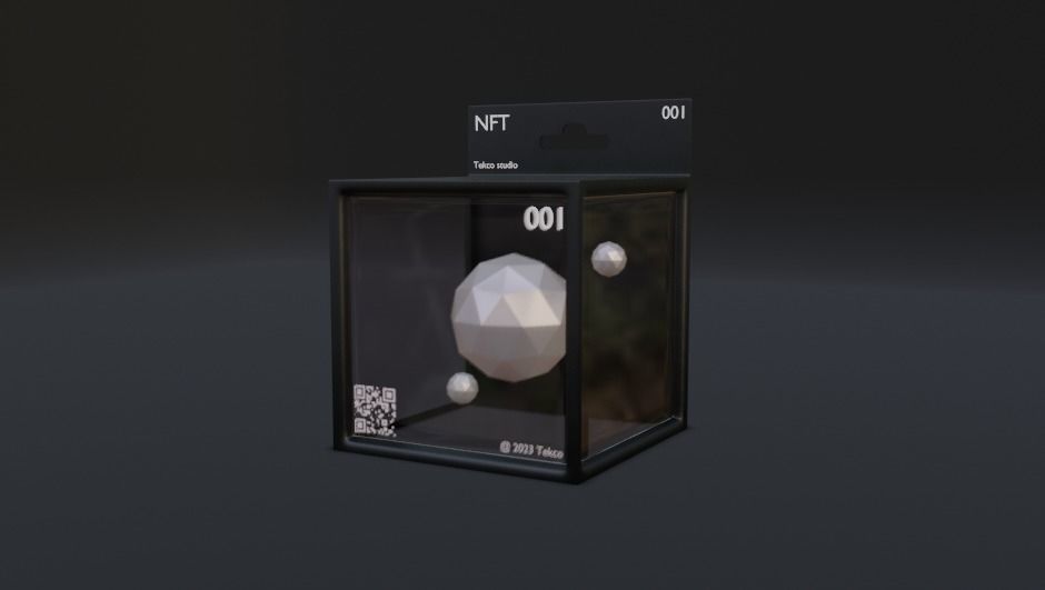 NFT BOX template for Blender 3D model Free low-poly 3D model_2