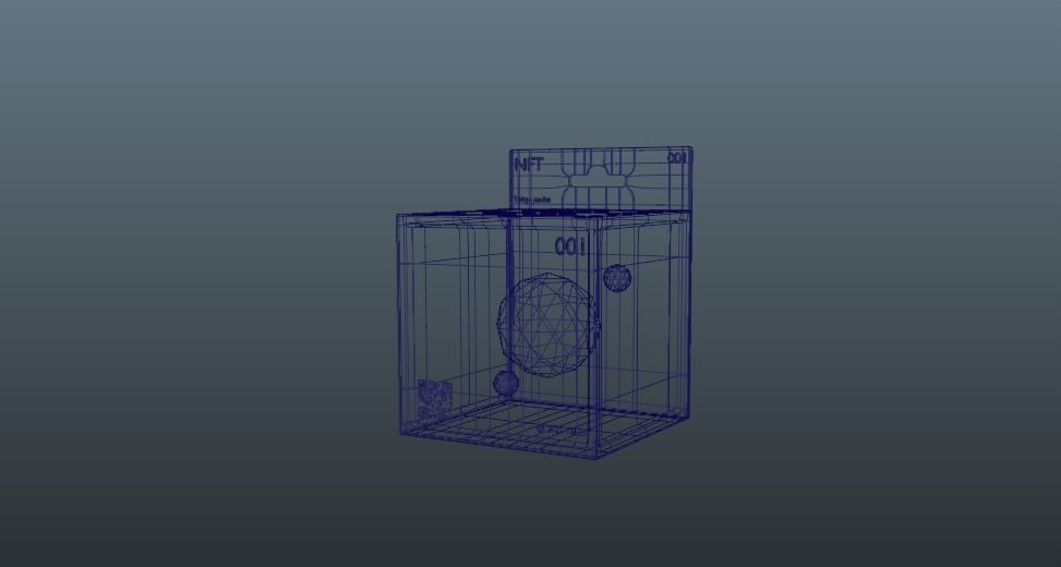 NFT BOX template for Blender 3D model Free low-poly 3D model_3