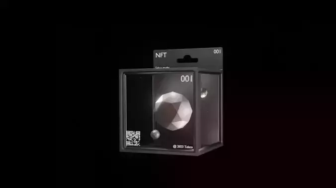 NFT BOX template for Blender 3D model