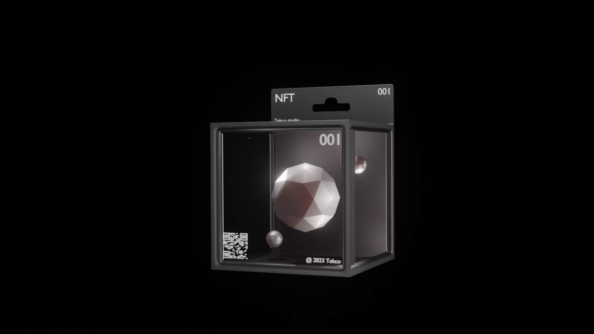 NFT BOX template for Blender 3D model Free low-poly 3D model_0