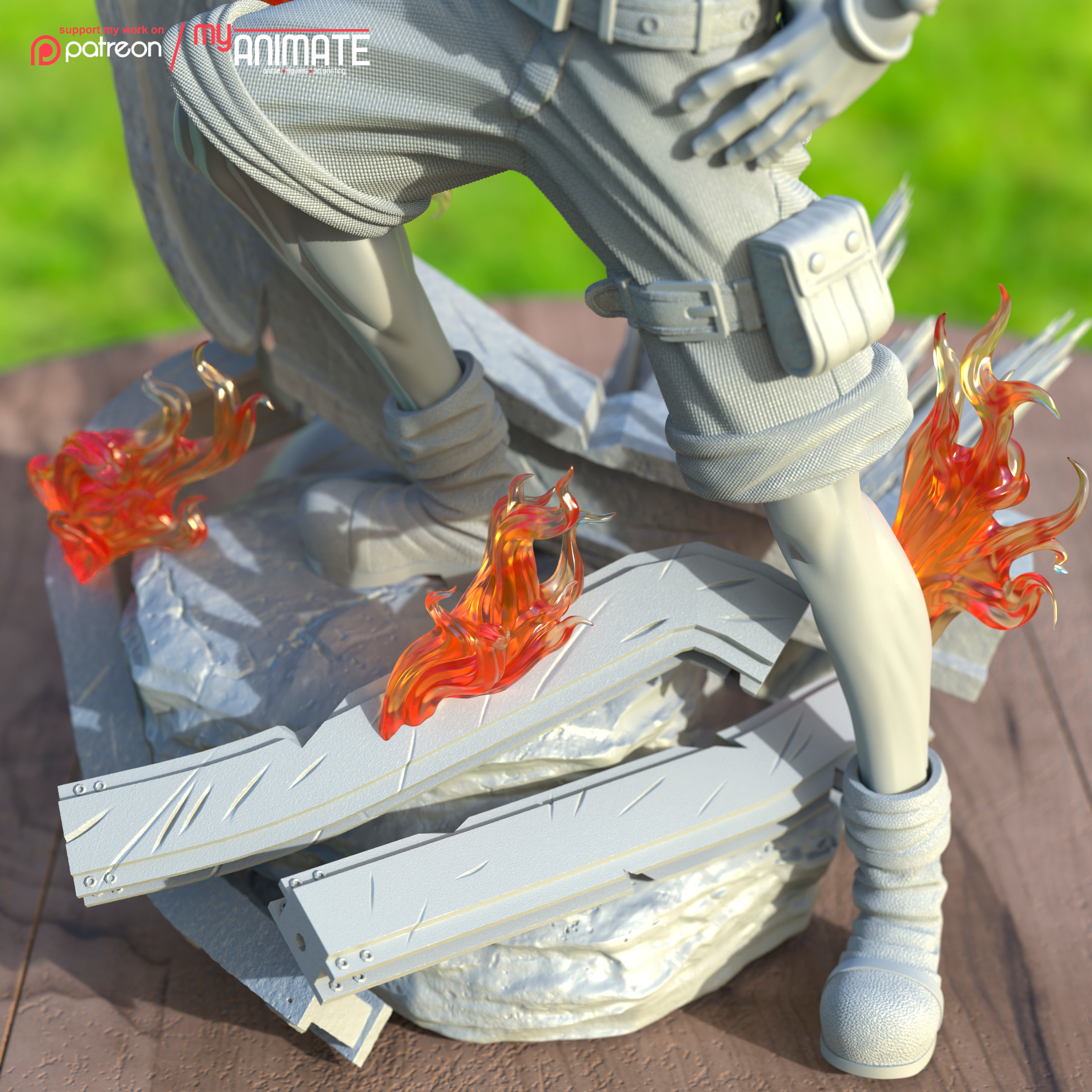 Ace from One Piece  - myAnimate 3D print model_8