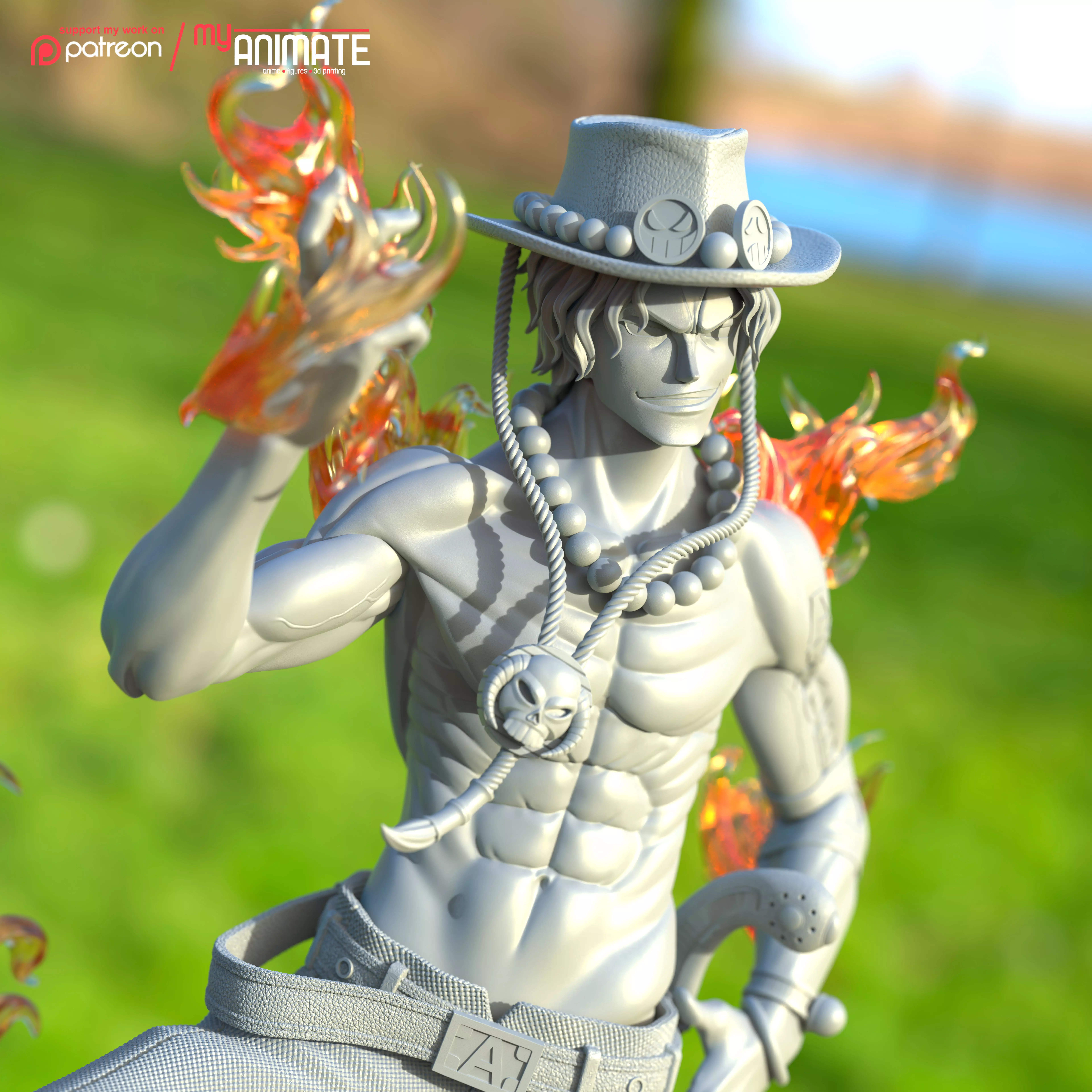 Ace from One Piece  - myAnimate 3D print model_0