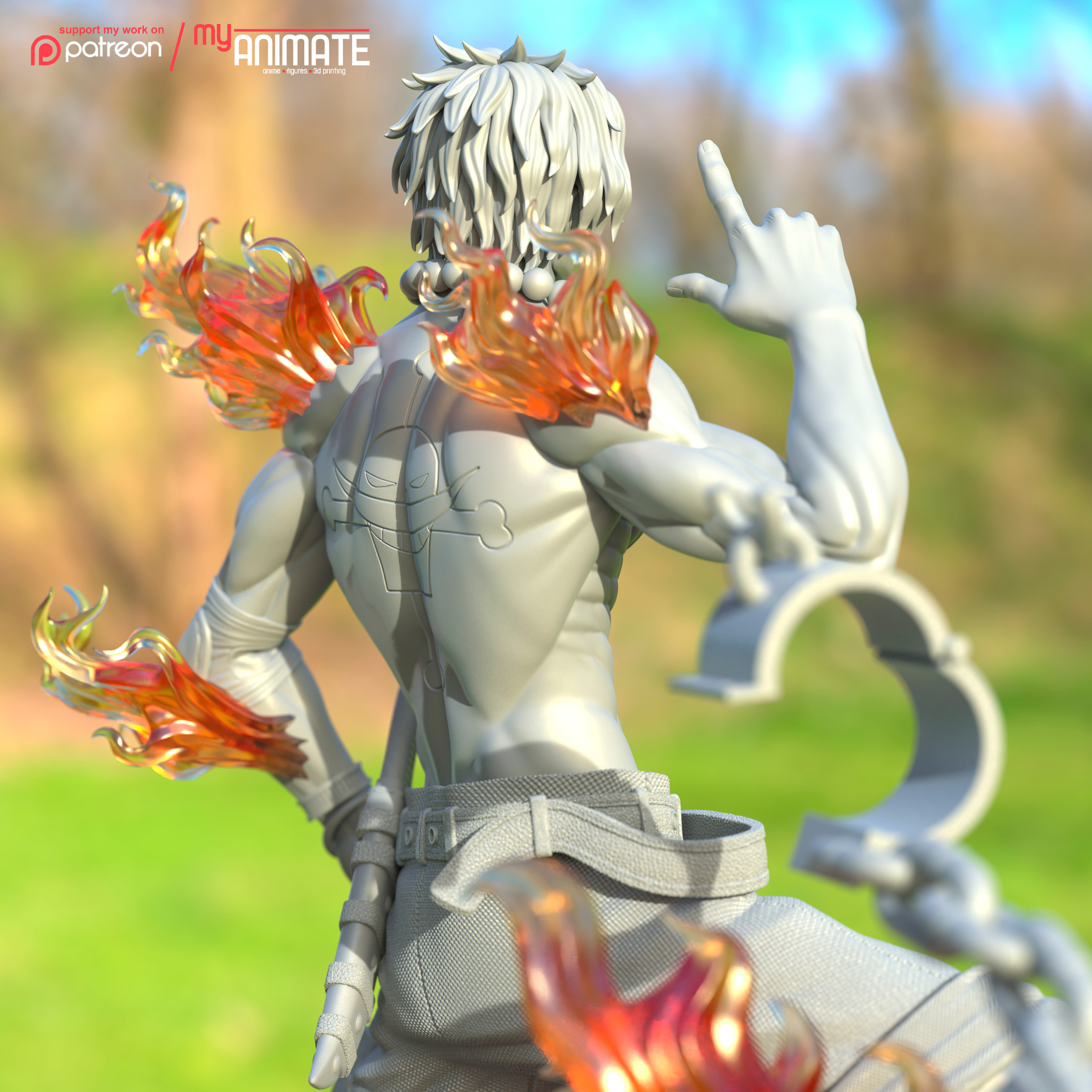 Ace from One Piece  - myAnimate 3D print model_3