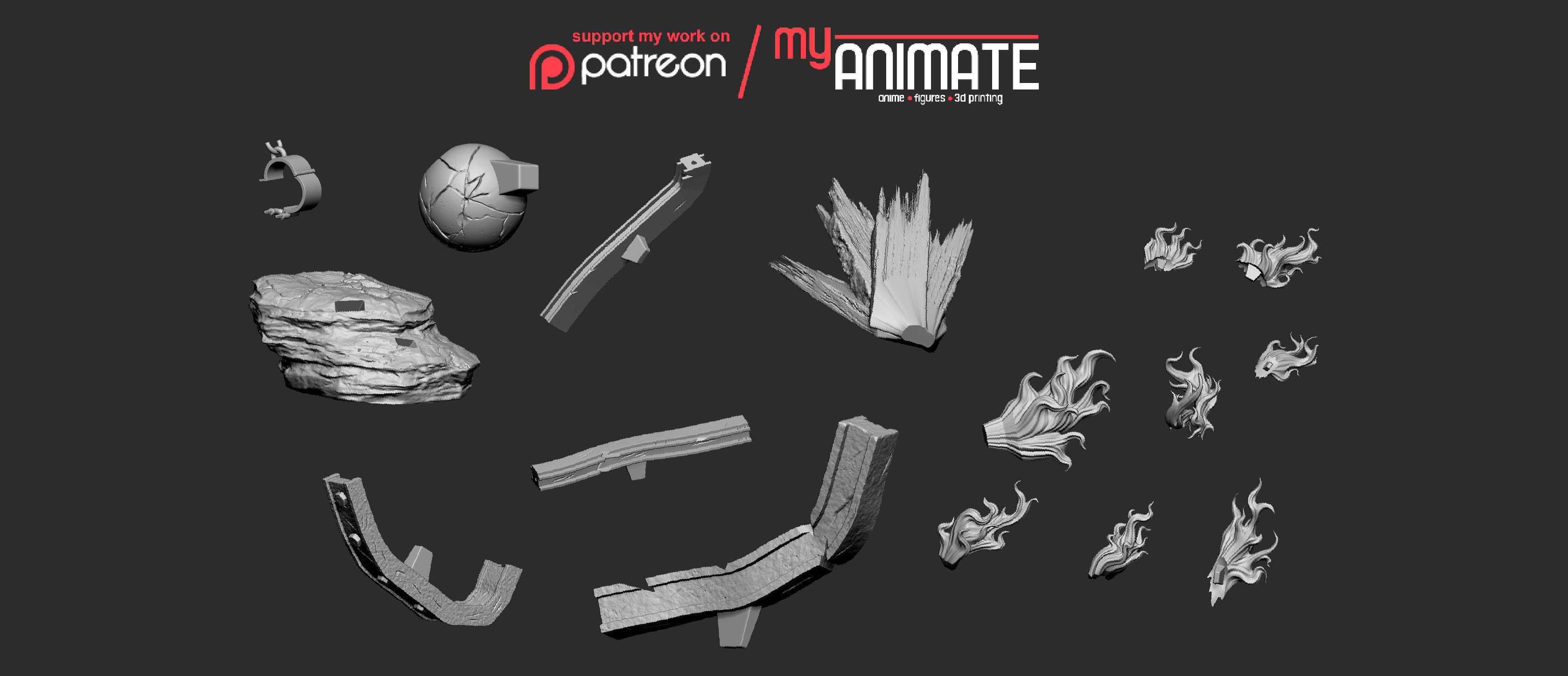Ace from One Piece  - myAnimate 3D print model_11