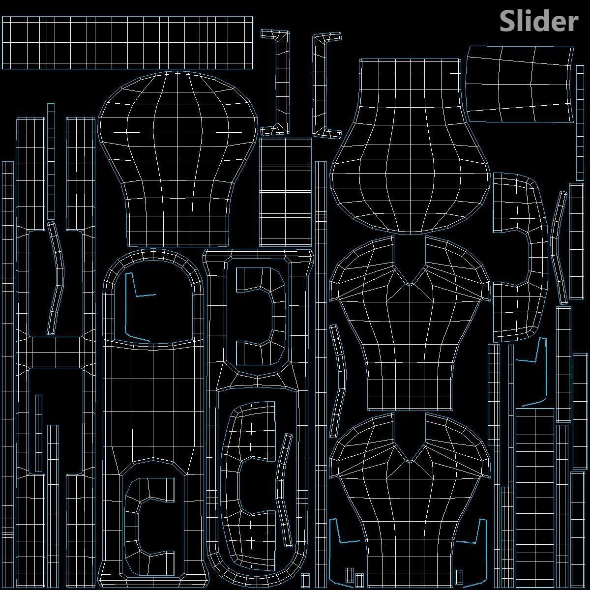 Zip Fastener For Outerwear With 5cm Teeth Rows 3D model_21