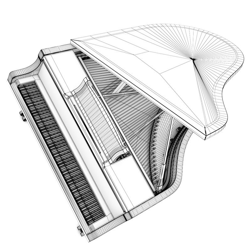 Grand Piano 3D model_2