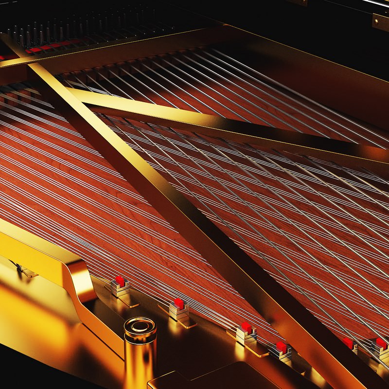 Grand Piano 3D model_5