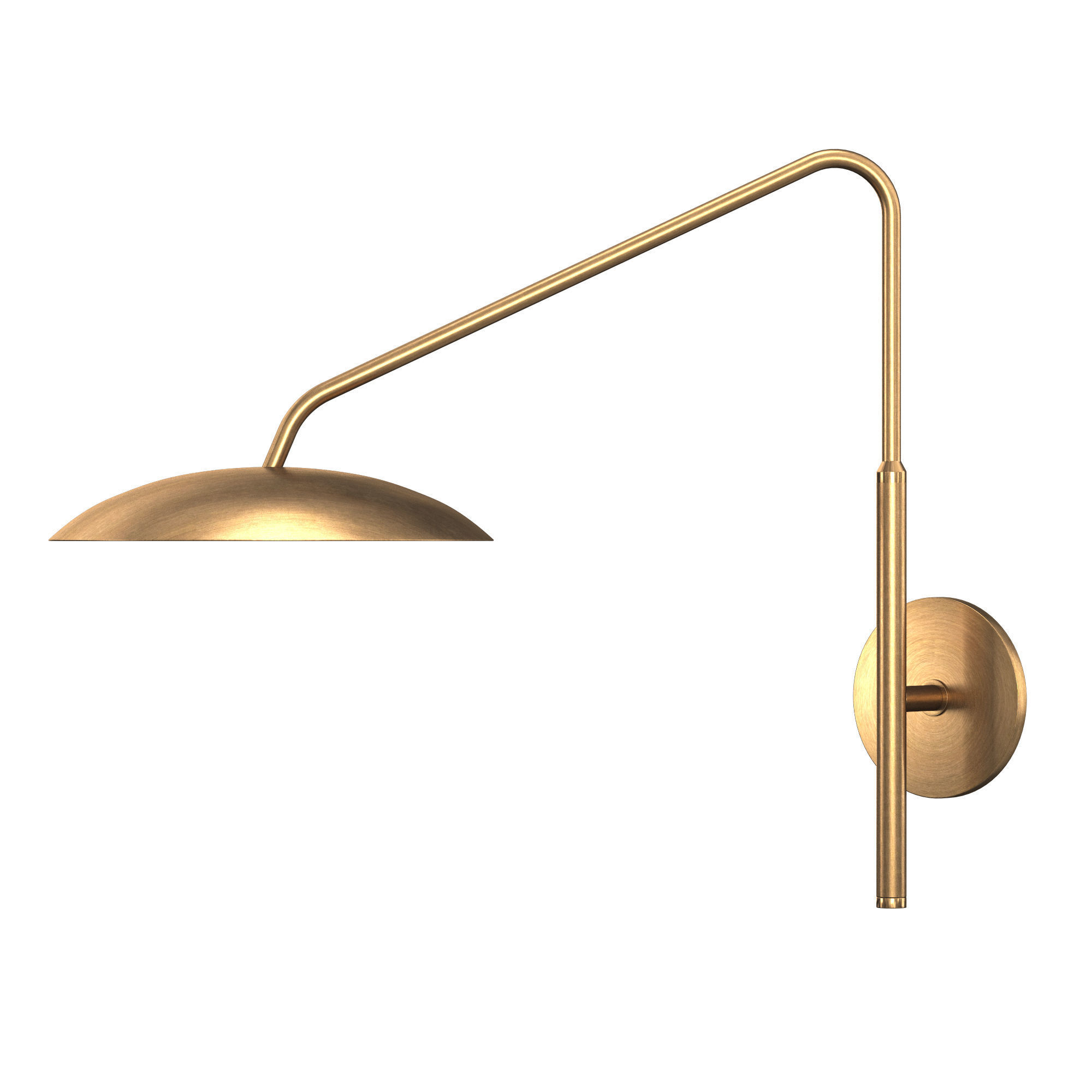 ASHER TASK SCONCE - ANTIQUED BRASS 3D model_2