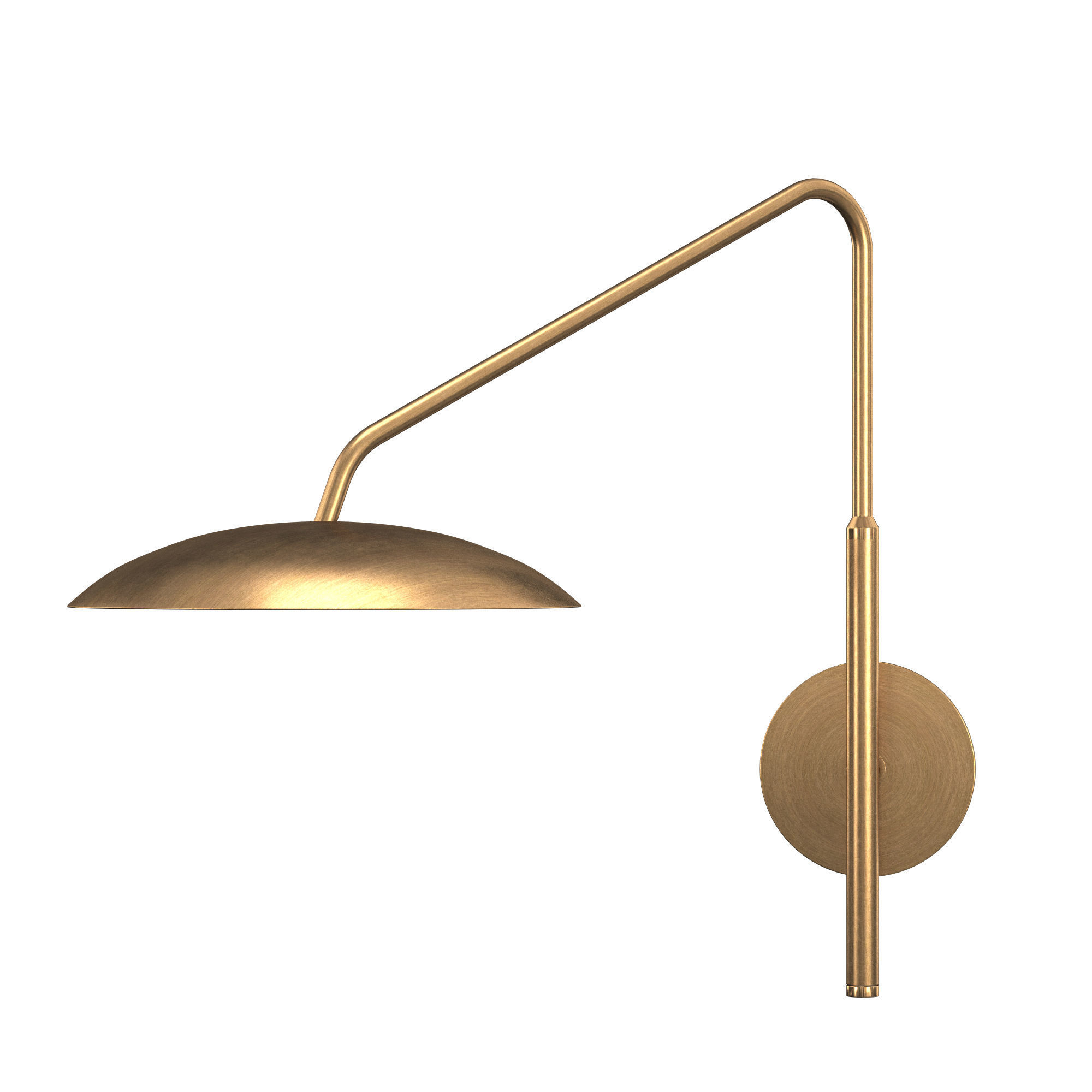 ASHER TASK SCONCE - ANTIQUED BRASS 3D model_1