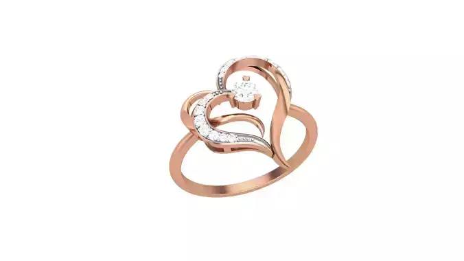 Heart Love valentine Women Ring Earrings Pendant set 3dm stl