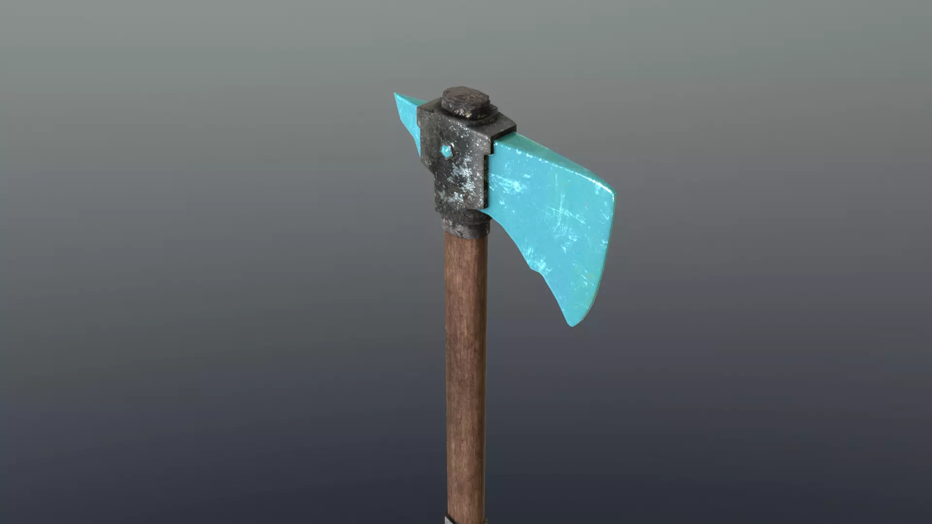 Axe - Diamond Low-poly 3D model_0