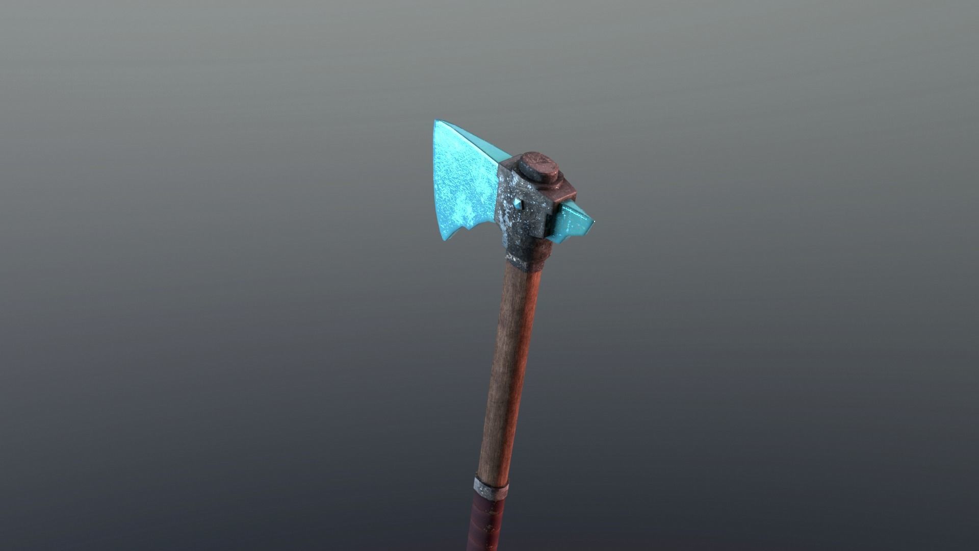 Axe - Diamond Low-poly 3D model_2