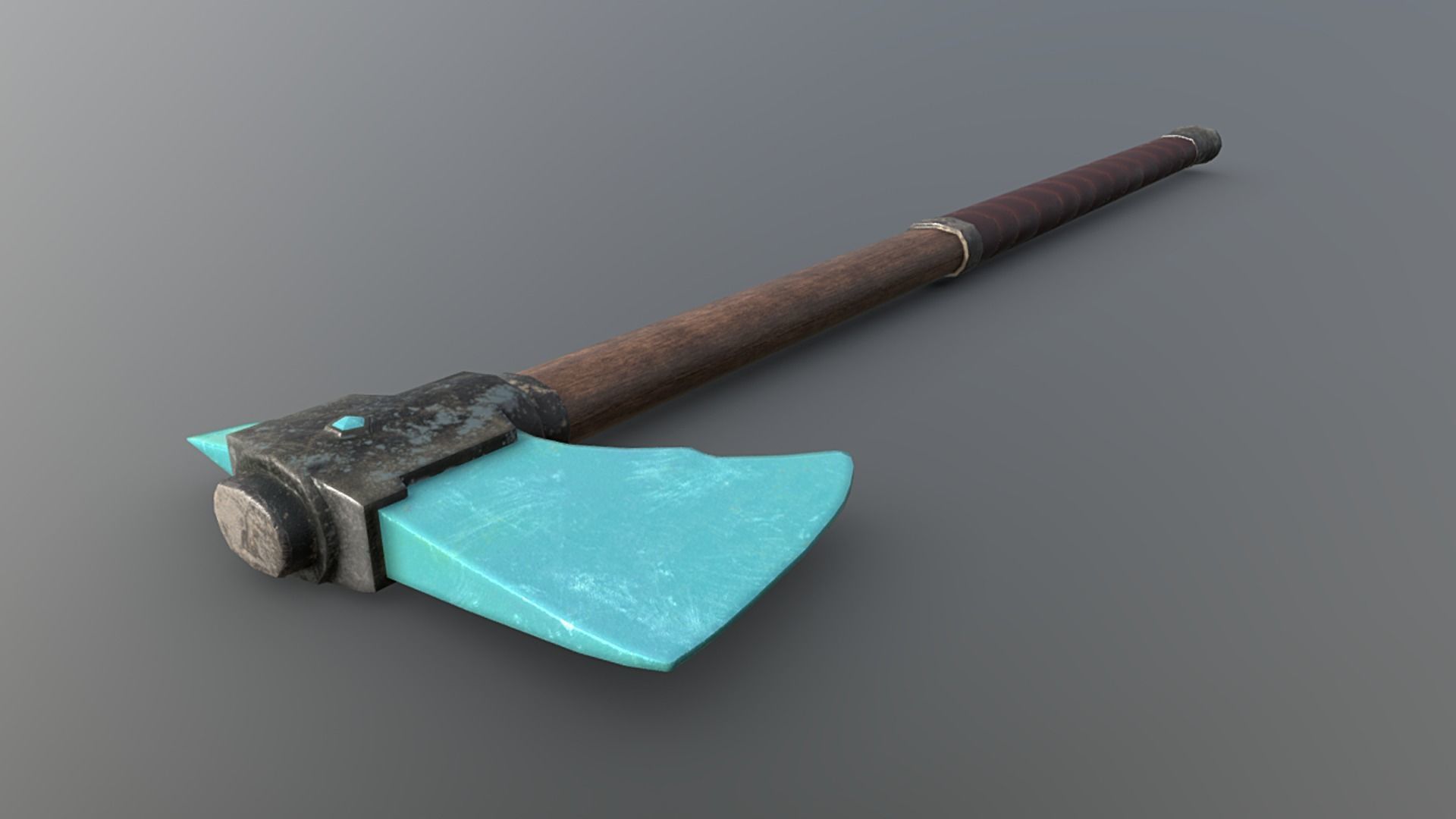 Axe - Diamond Low-poly 3D model_3