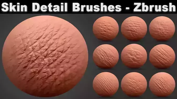 Human Skin Detail Brushes for Zbrush